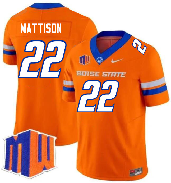 Alexander Mattison Jersey, Boise State Broncos #22 Alexander Mattison Football Jersey College Unifor Alexander Mattison Jersey, Boise State Broncos #22 Alexander Mattison Football Jersey College Unifor